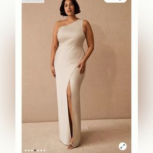 BHLDN Dylan One-Shoulder Gown - Champagne
